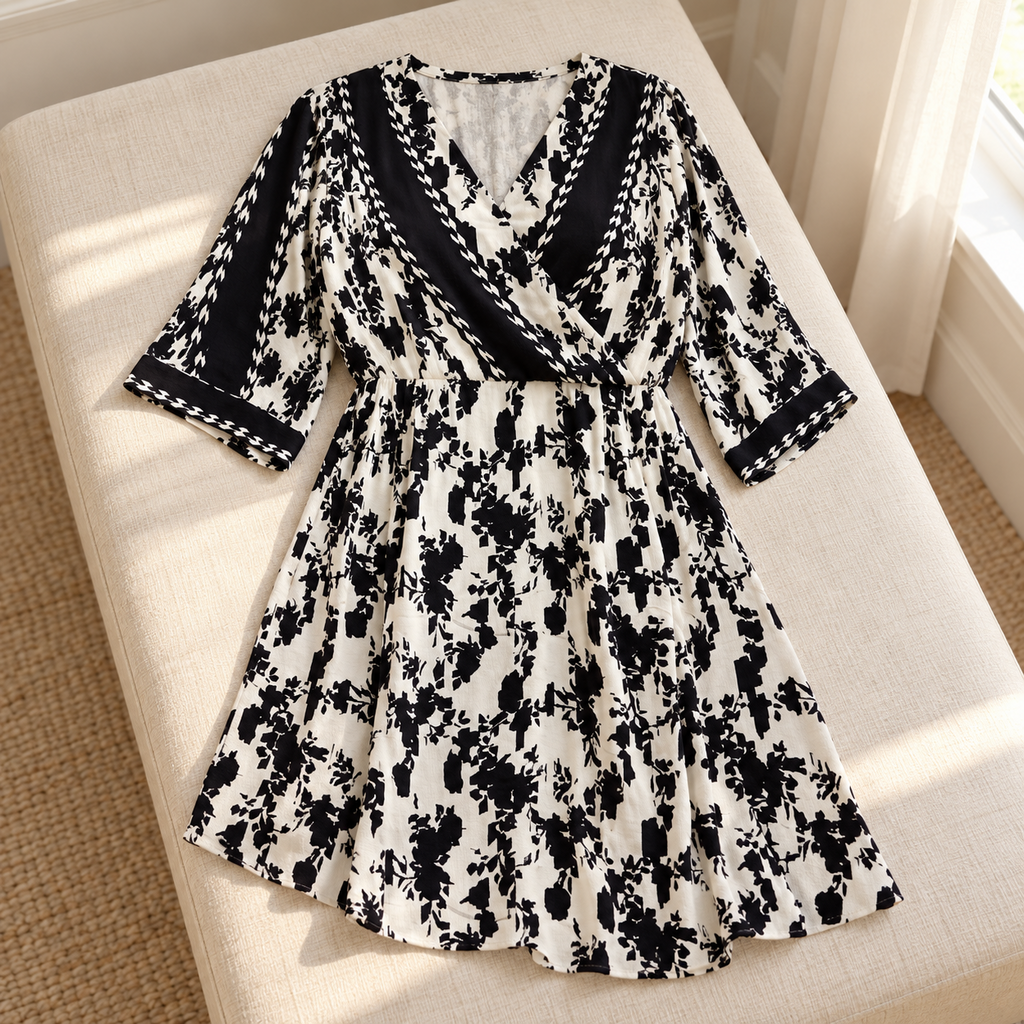 Cabi Women's XL Dress in Black and White