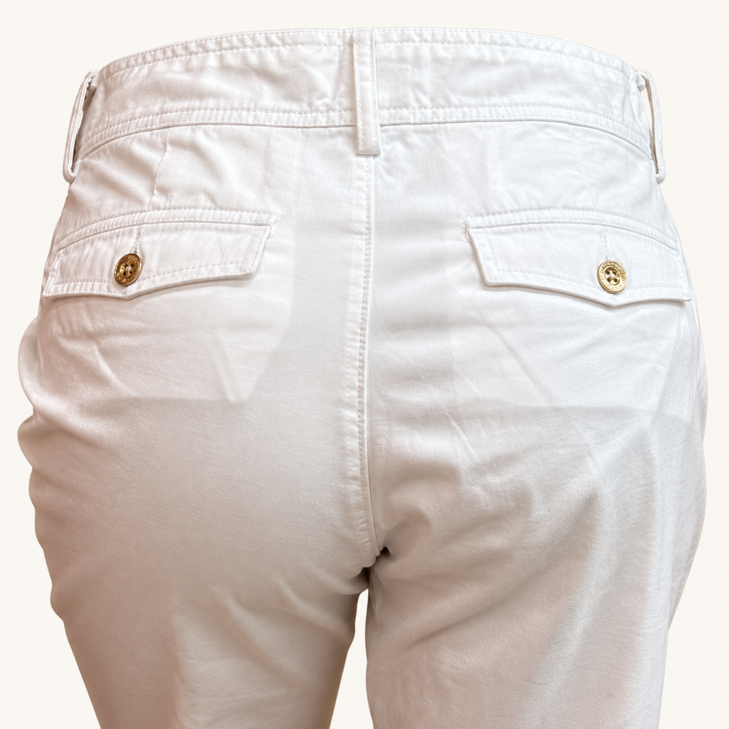 Lilly Pulitzer White Cropped Chino Pants - 8