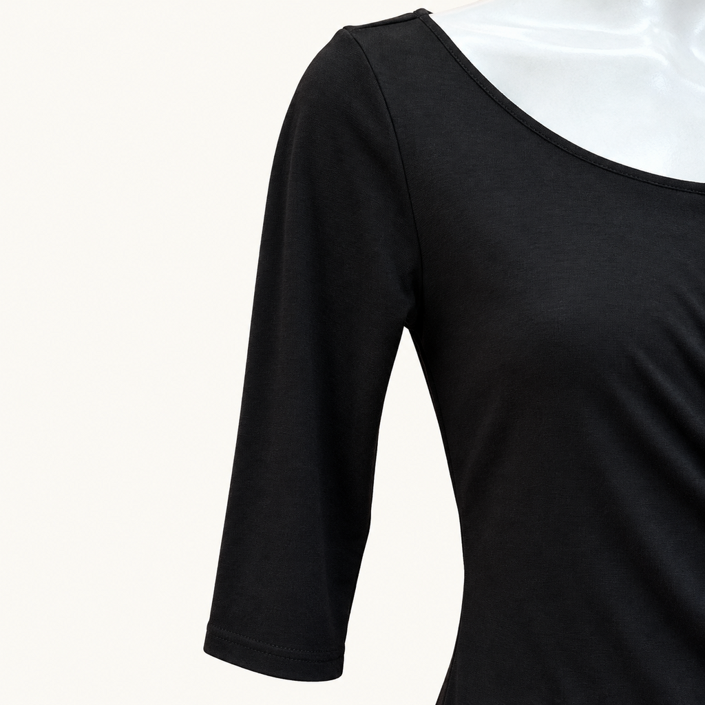 White House Black Market Black Draped Keyhole Dress - Small