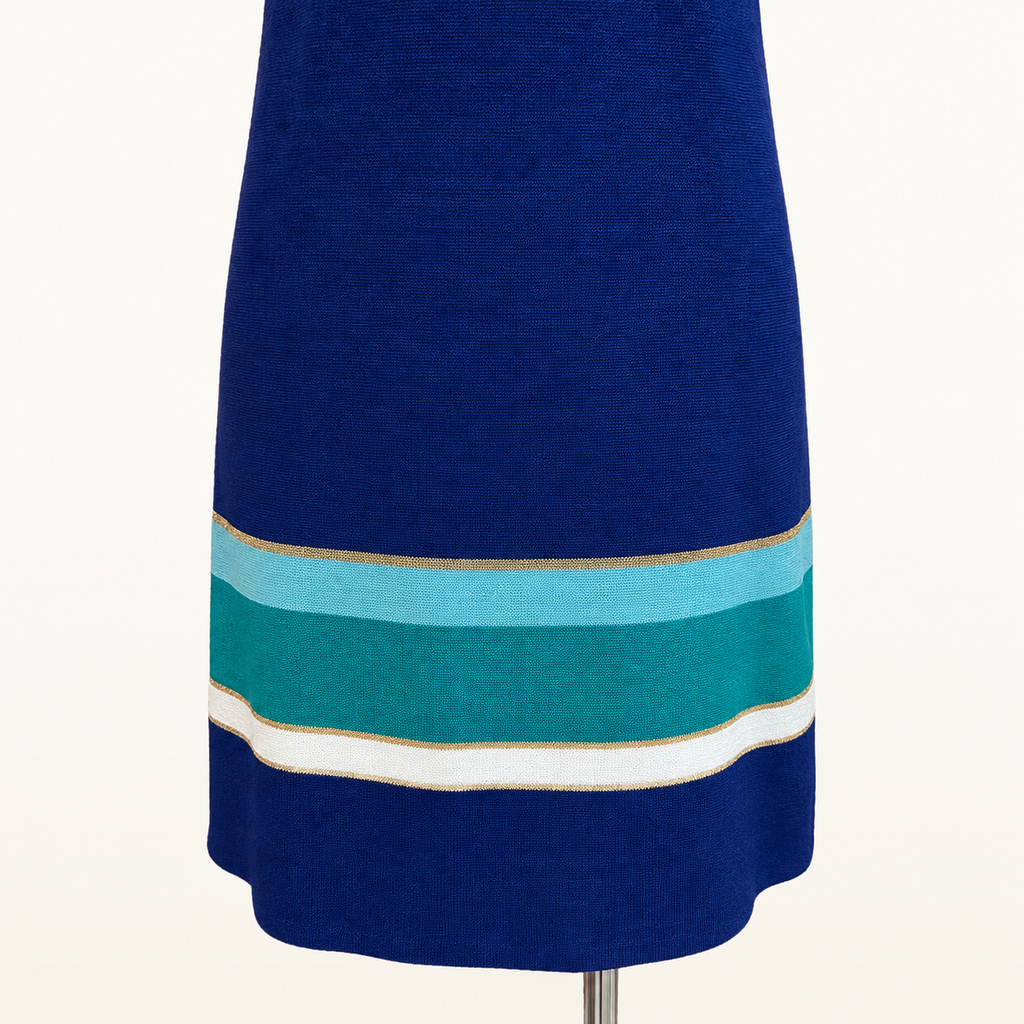 Luisa Spagnoli Blue Contrast Trim Dress - S