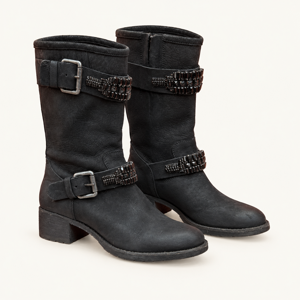 Vera Wang Lavender Black Boots