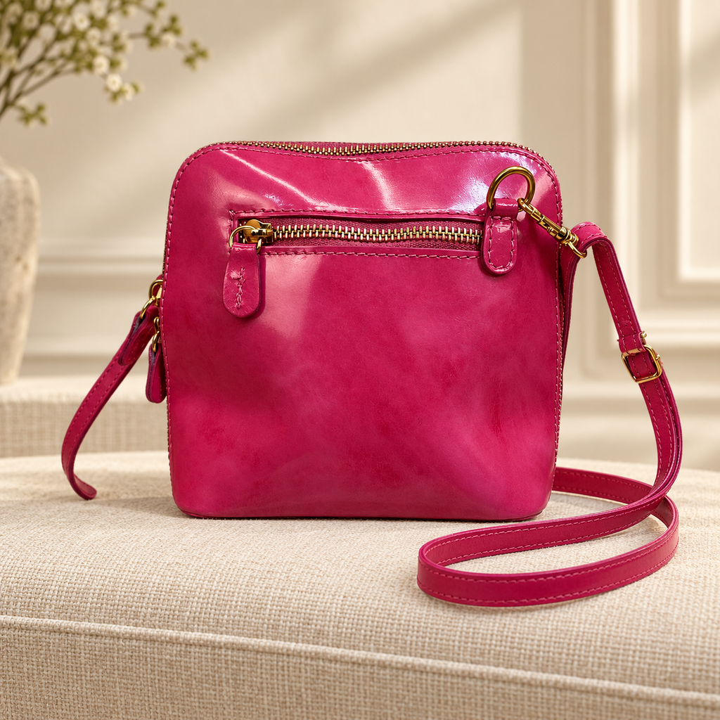 Pink Leather Handbag by Morabito