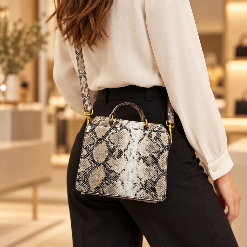 Steve Madden Snakeskin Print Handbag