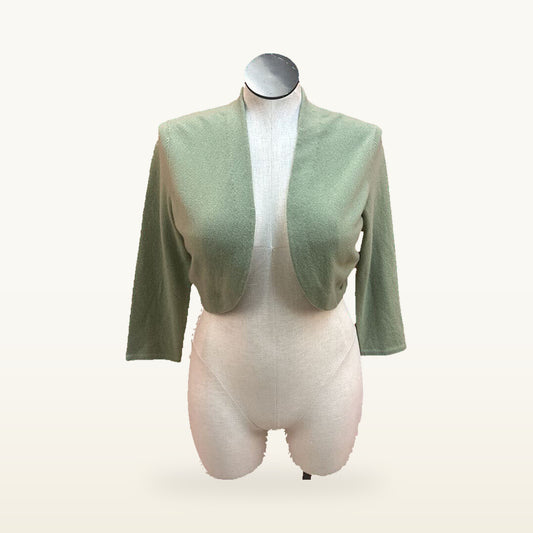 ANN TAYLOR GREEN CASHMERE CARDIGAN SIZE LARGE – front