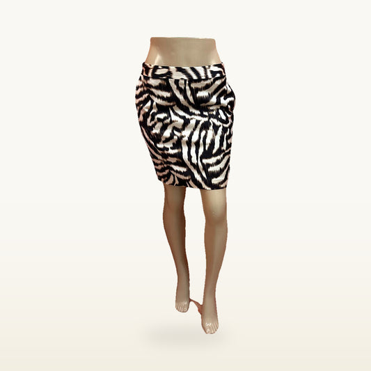 Ann Taylor Petite Zebra Print Skirt – front