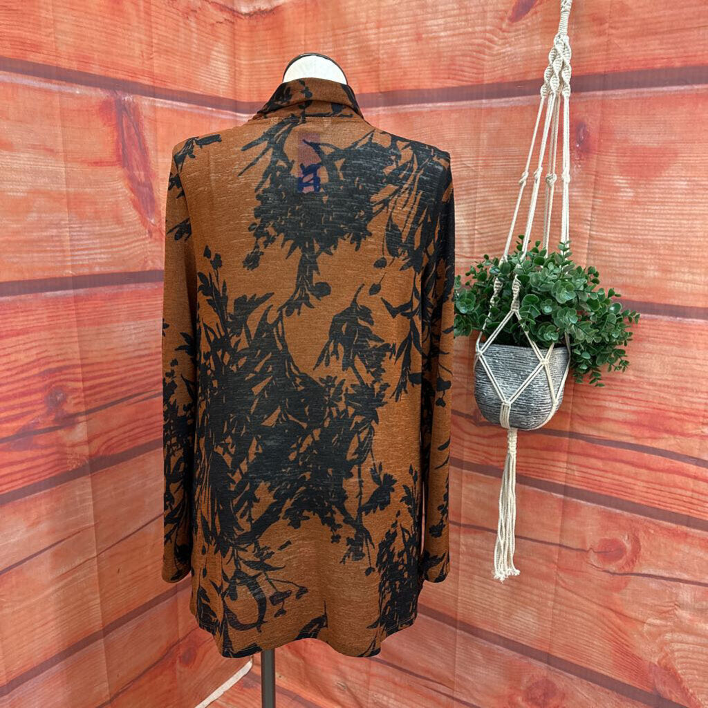 SOFT SURROUNDINGS RUST BLACK CARDIGAN SIZE LARGE