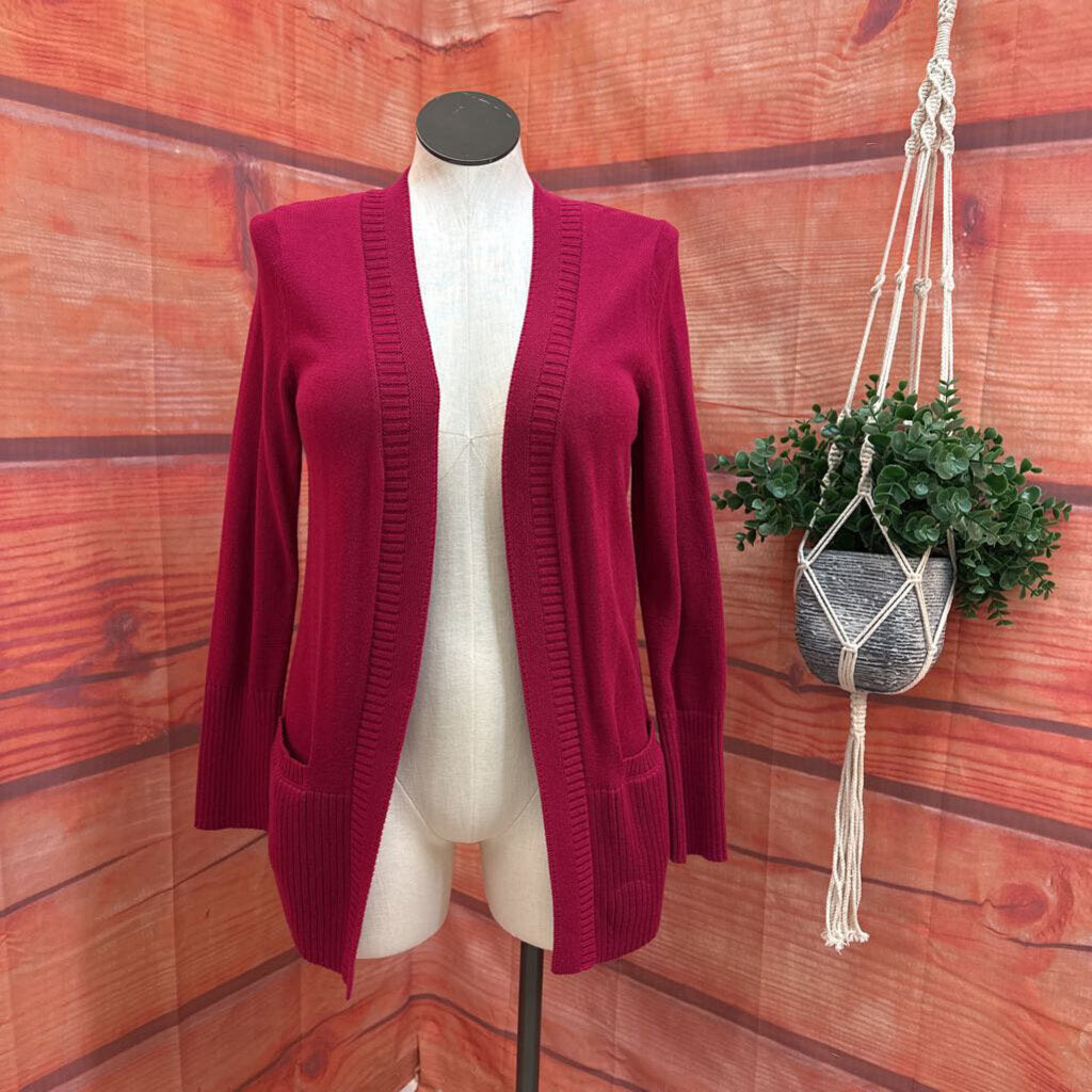 TALBOTS PINKISH RED CARDIGAN SIZE LARGE