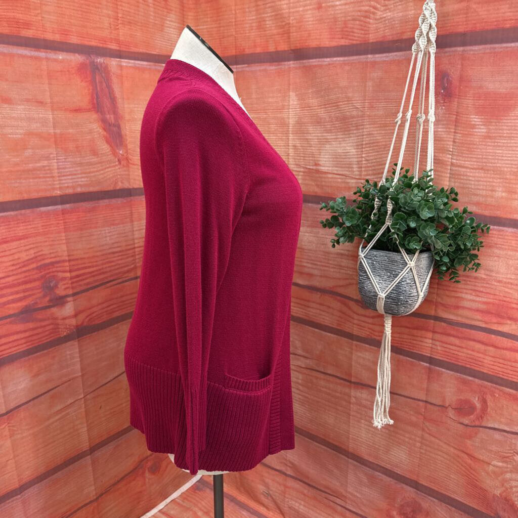 TALBOTS PINKISH RED CARDIGAN SIZE LARGE