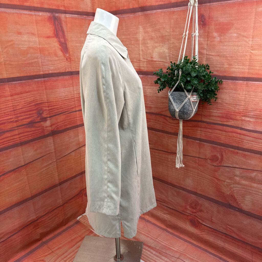 LONDON FOG BEIGE MICROFIBER JACKET SIZE MEDIUM