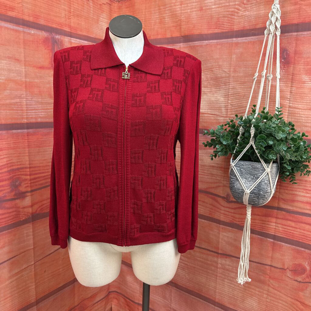 ST JOHN SPORT RED JACKET SIZE LARGE