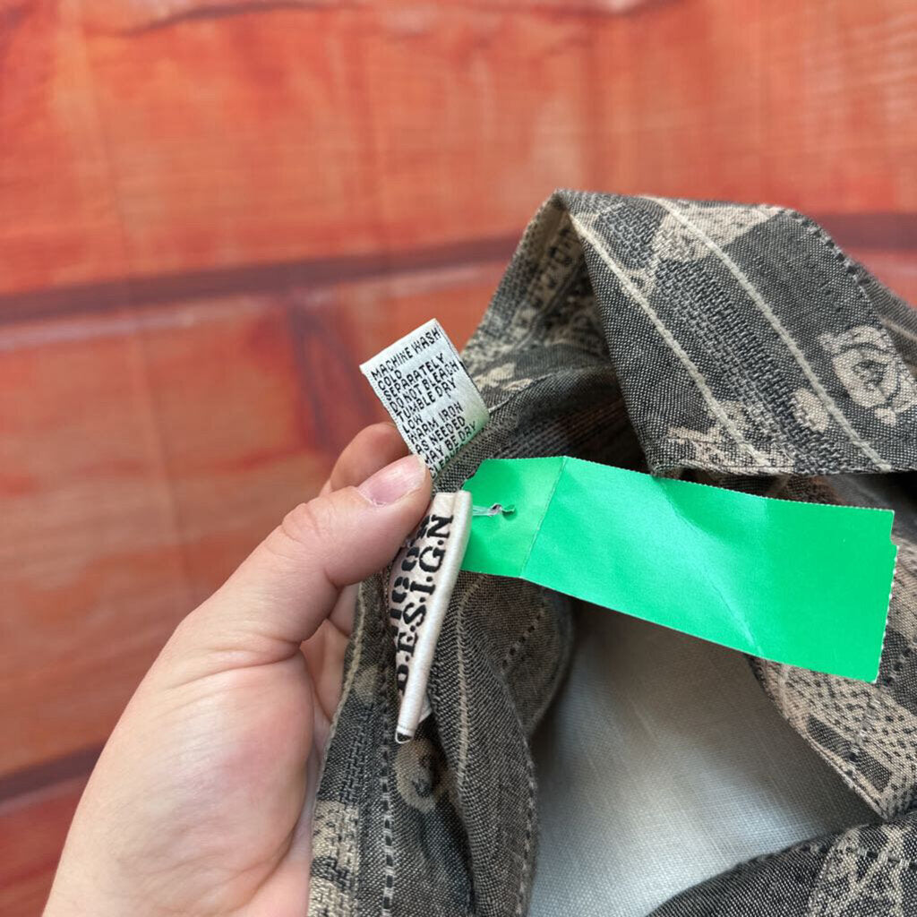 VINTAGE CHICOS TAN PATTERN JACKET SIZE 2 (L/12)