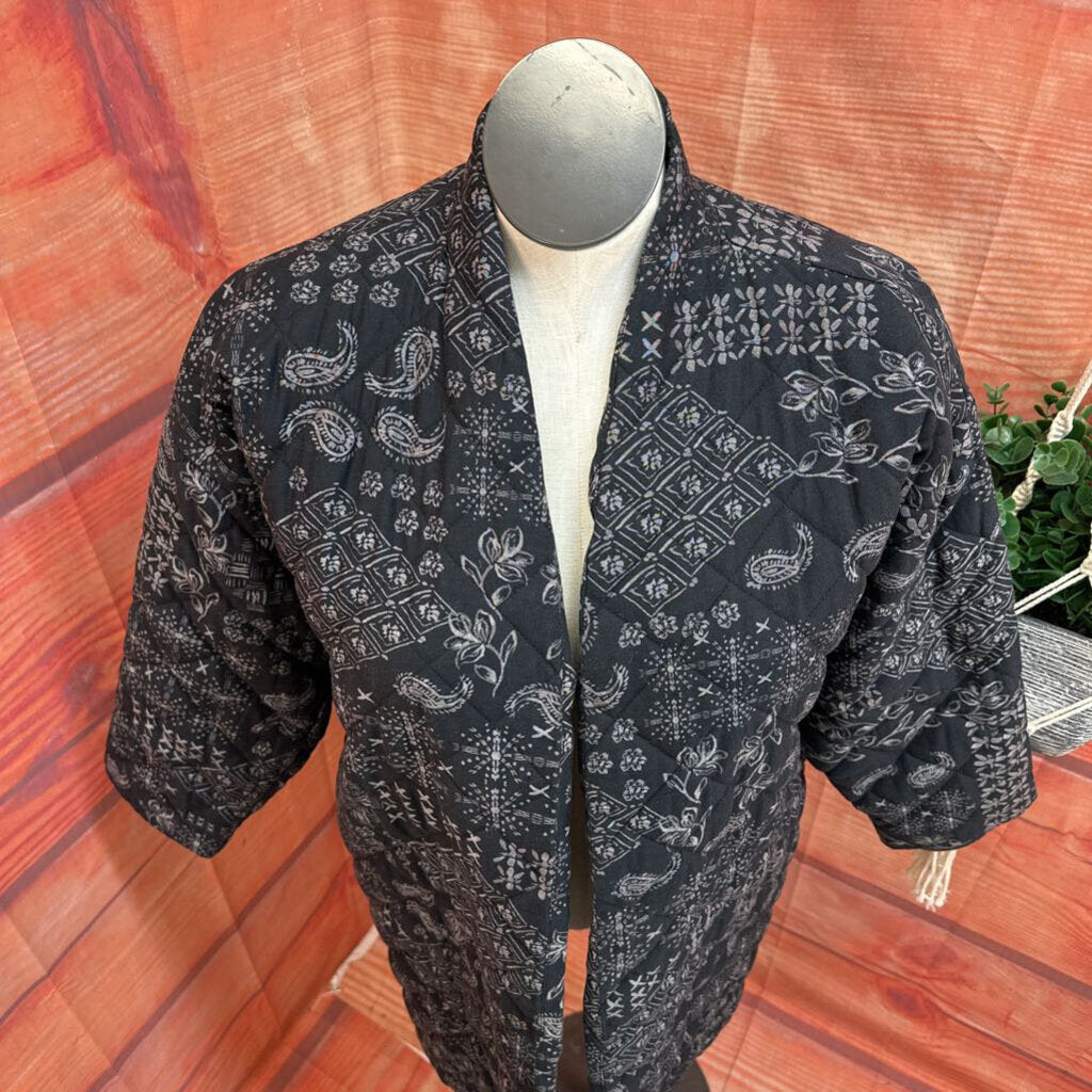 JOHNNY WAS BLACK COAT SIZE LARGE