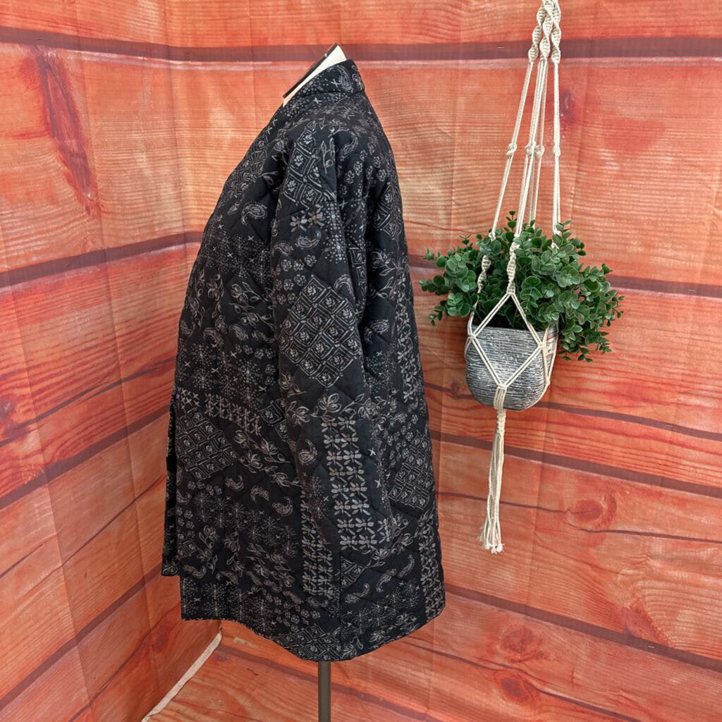 JOHNNY WAS BLACK COAT SIZE LARGE