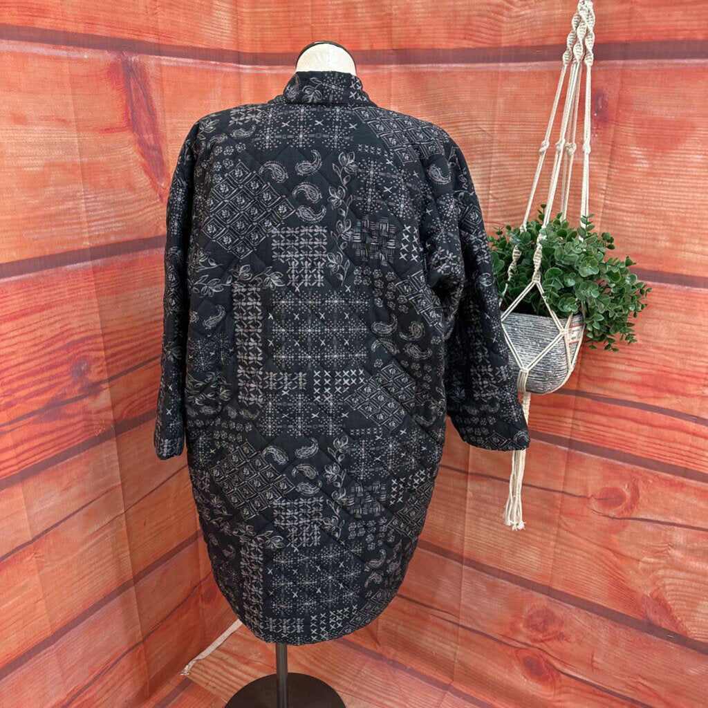 JOHNNY WAS BLACK COAT SIZE LARGE