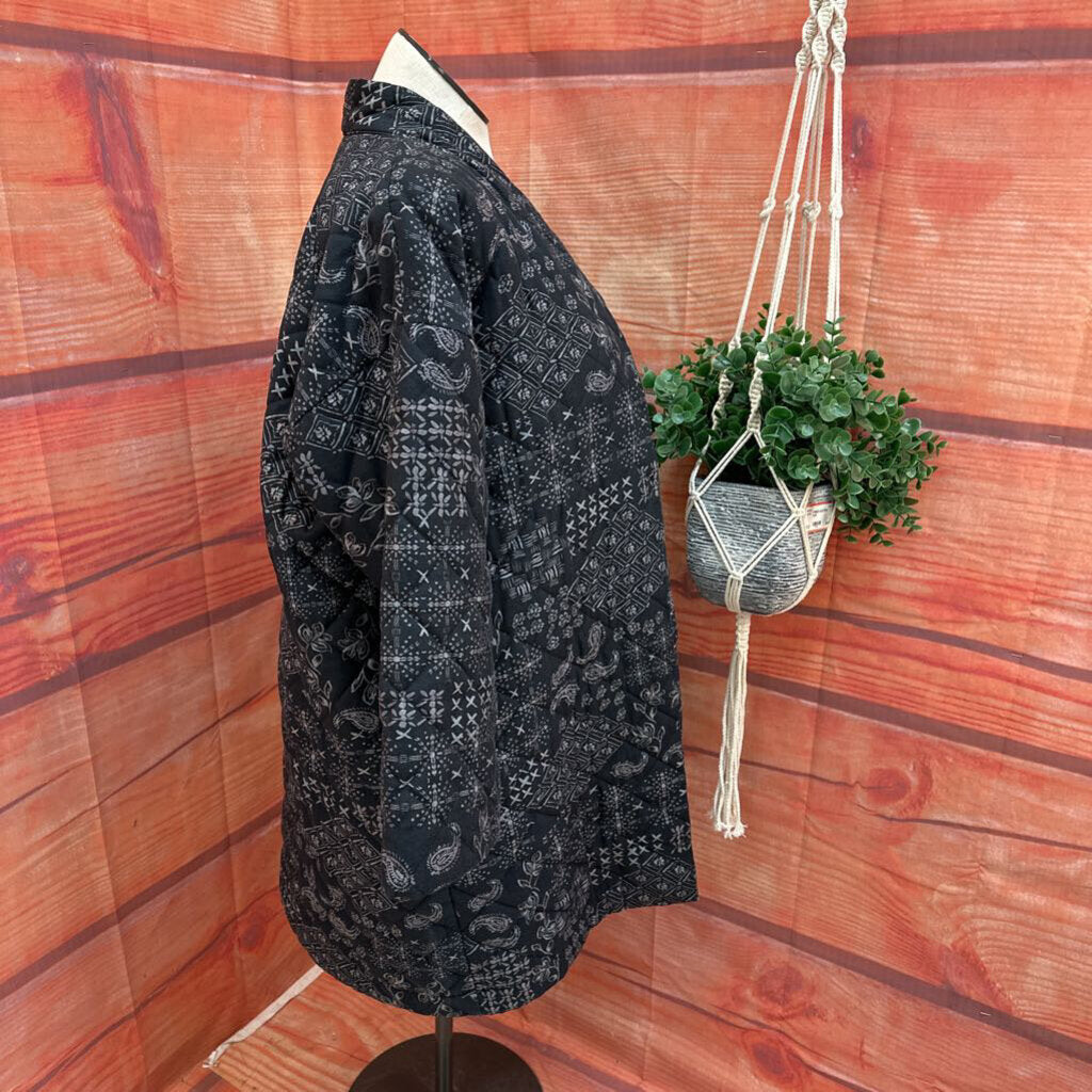 JOHNNY WAS BLACK COAT SIZE LARGE