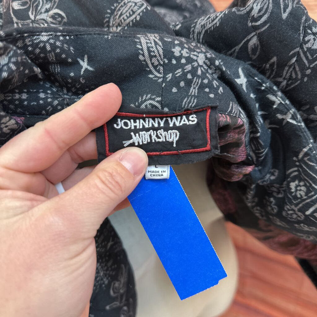 JOHNNY WAS BLACK COAT SIZE LARGE