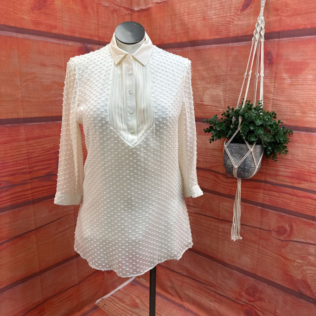 J MCLAUGHLIN IVORY TOP SIZE LARGE