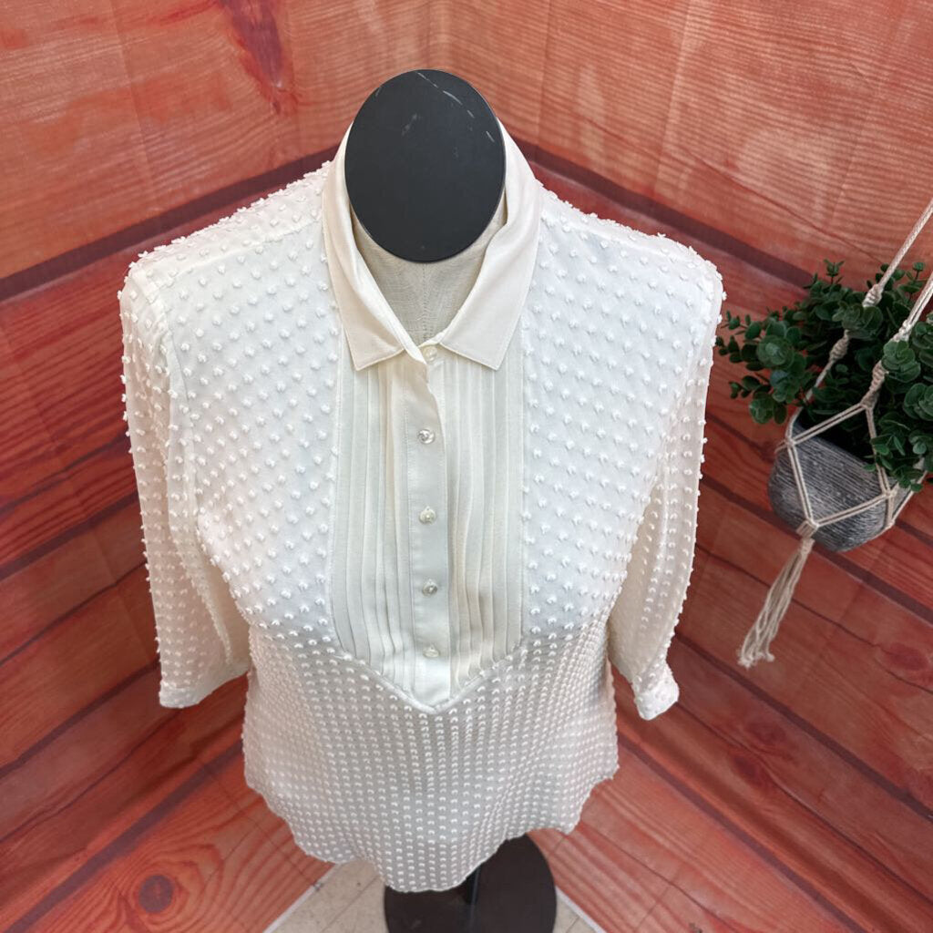 J MCLAUGHLIN IVORY TOP SIZE LARGE