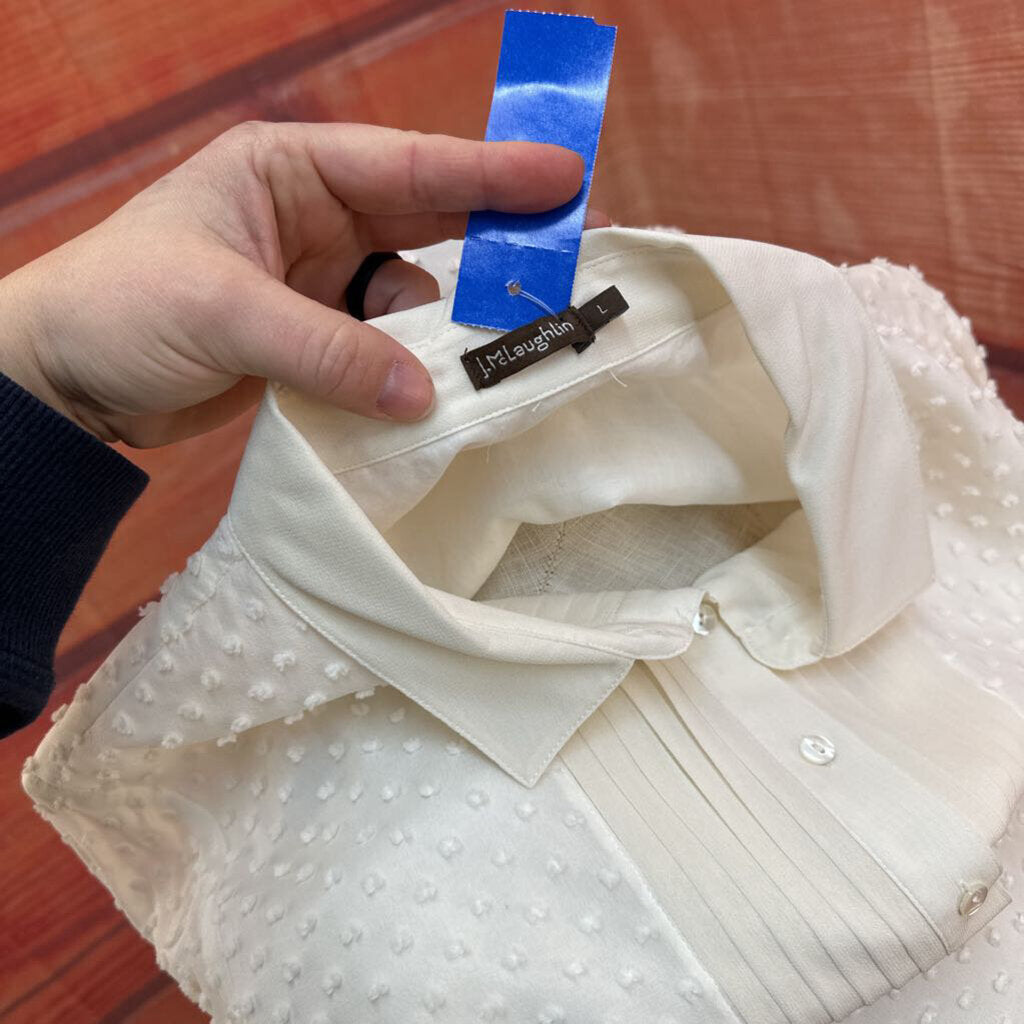 J MCLAUGHLIN IVORY TOP SIZE LARGE