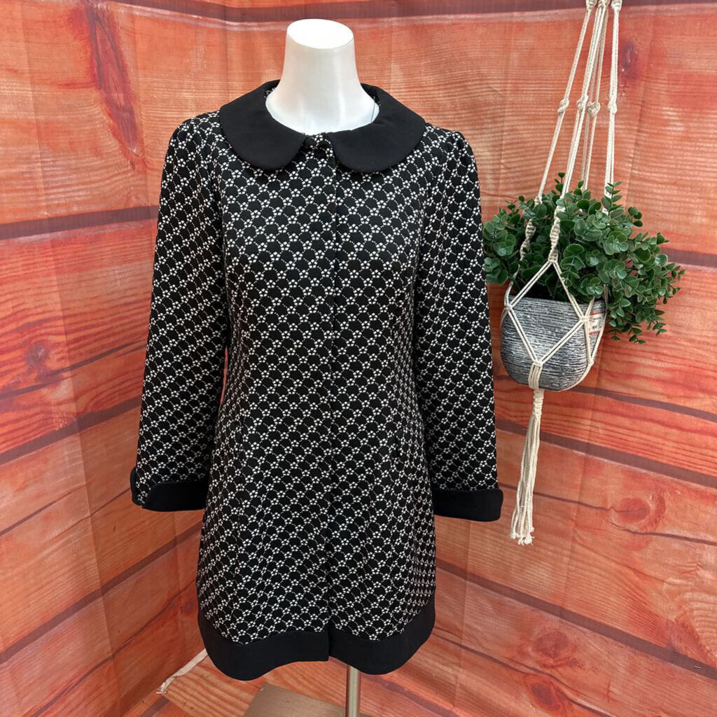 SAVIDA BLACK WHITE COAT SIZE 8
