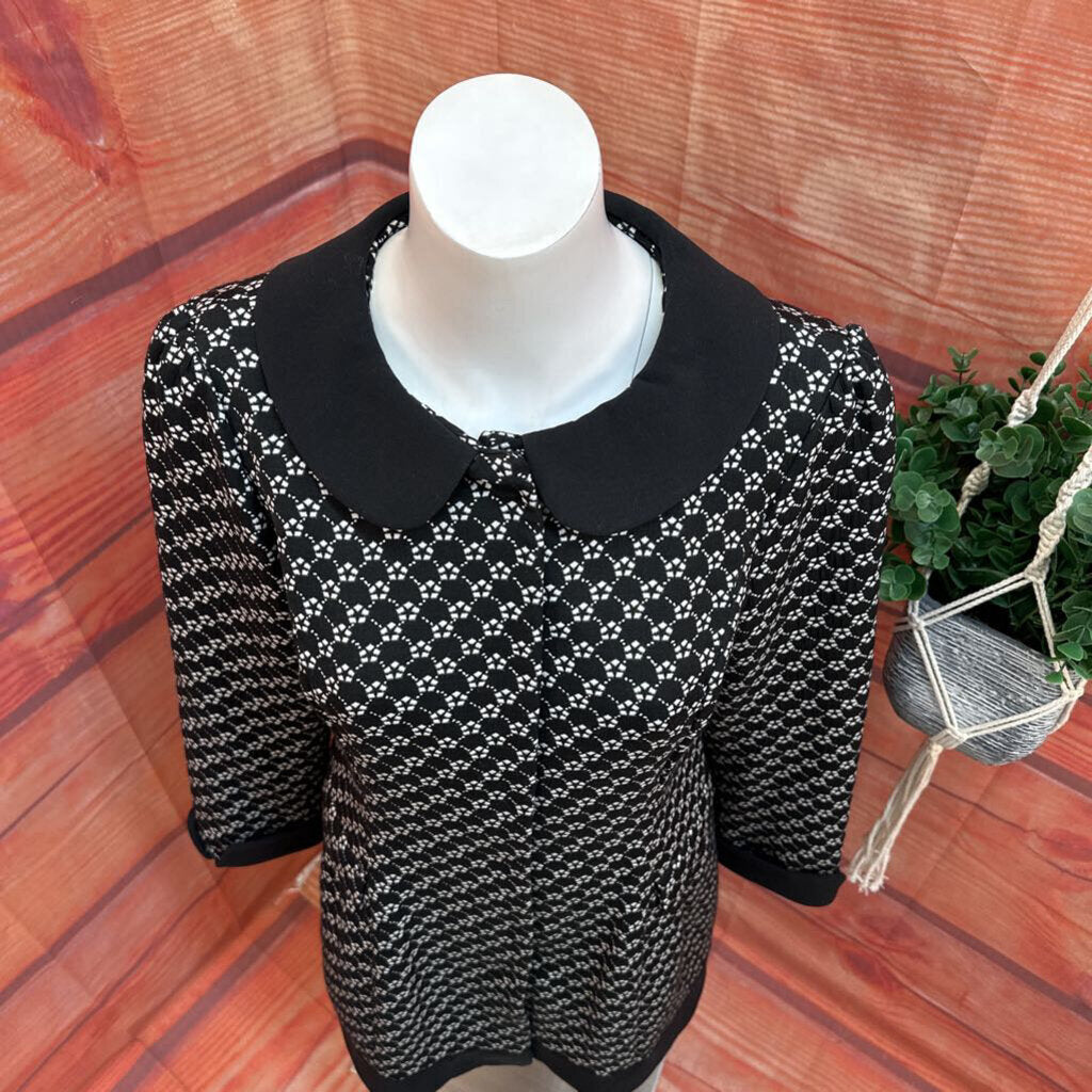 SAVIDA BLACK WHITE COAT SIZE 8