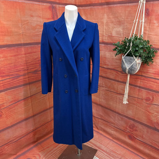 VINTAGE BURT NEWMAN BLUE LONG COAT SIZE 4p