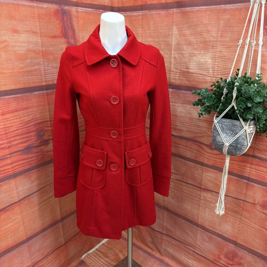 TULLE RED COAT SIZE MEDIUM