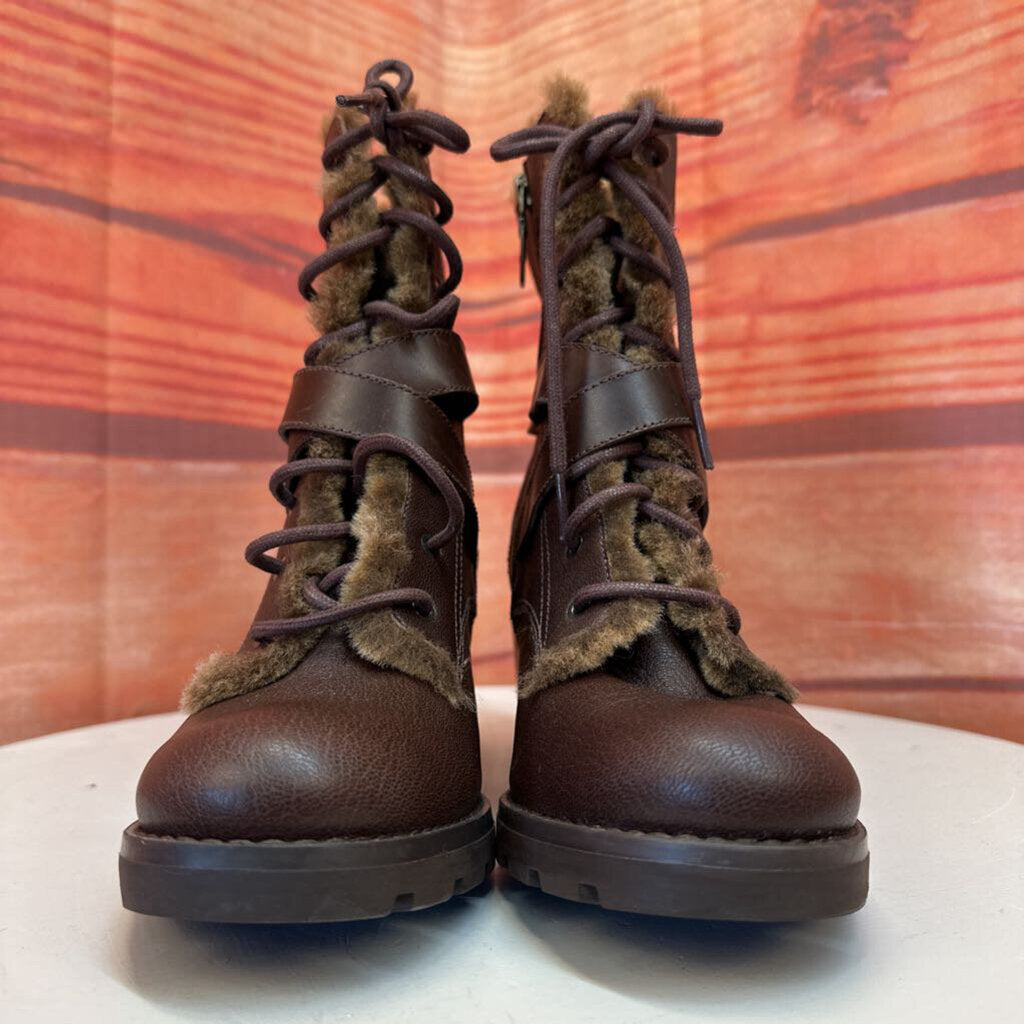 UGG Brown Faux Fur Lined Heeled Boots