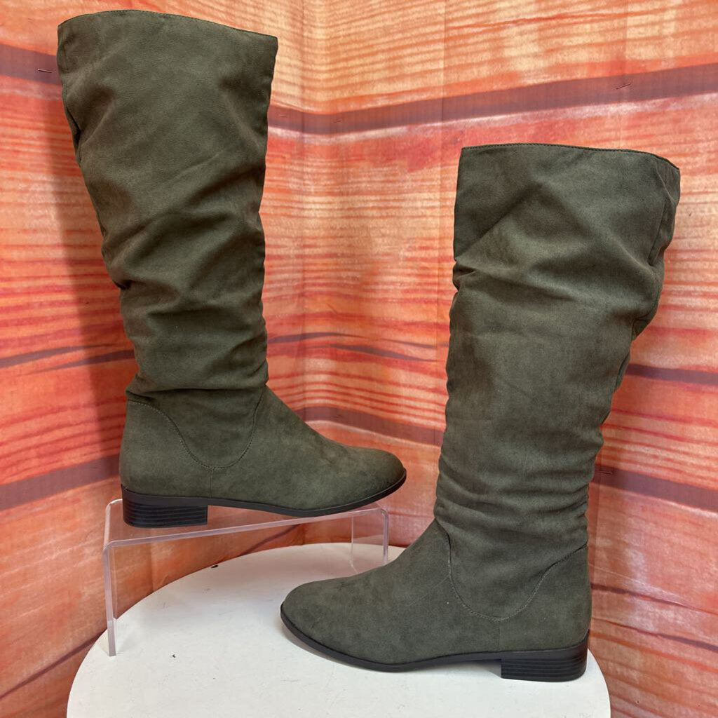 Kelly & Katie Tall Green Slouch Boots