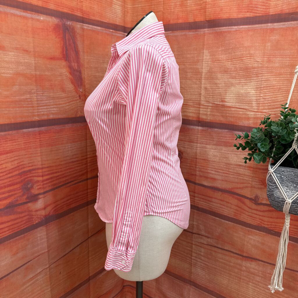 Ralph Lauren Sport Pink Striped Slim Fit Shirt