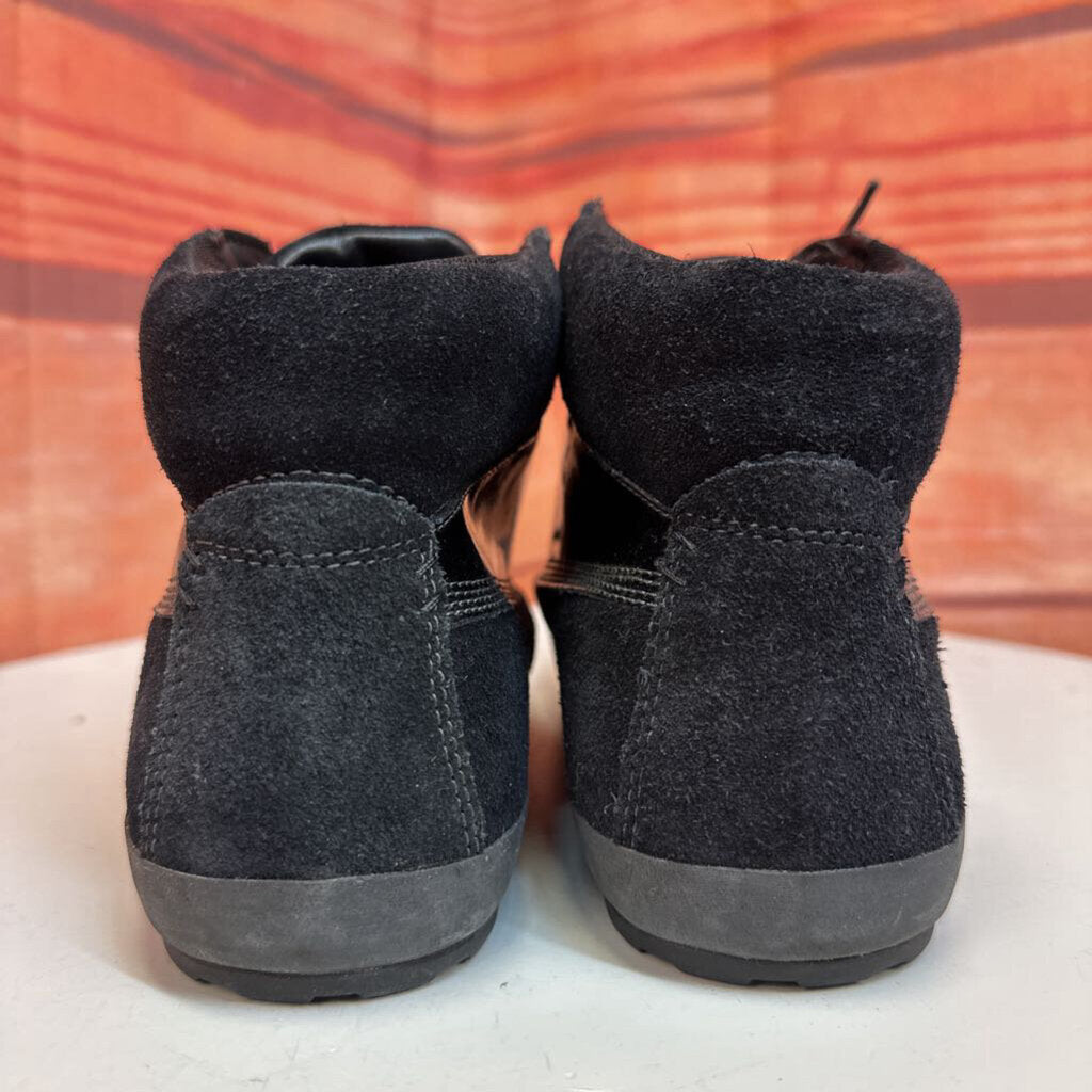 Women's Black Leather Upper Boots