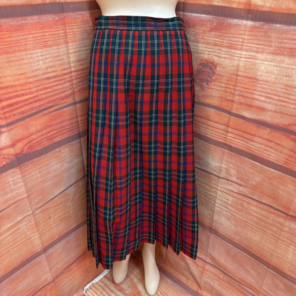 Talbots Red Plaid Skirt