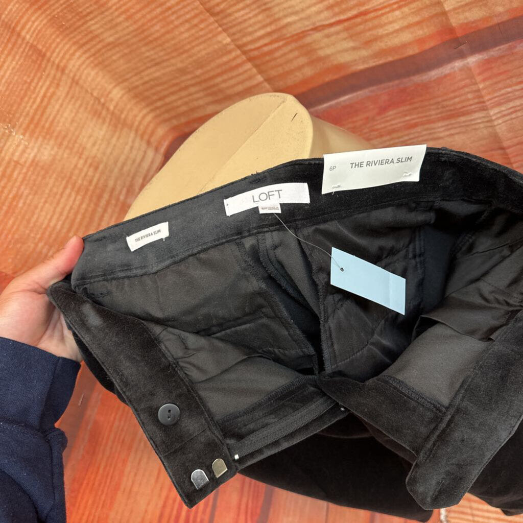 LOFT The Riviera Slim Black Pants