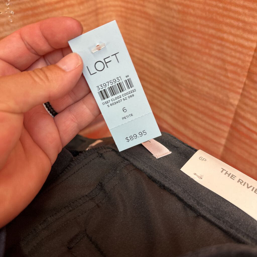 LOFT The Riviera Slim Black Pants