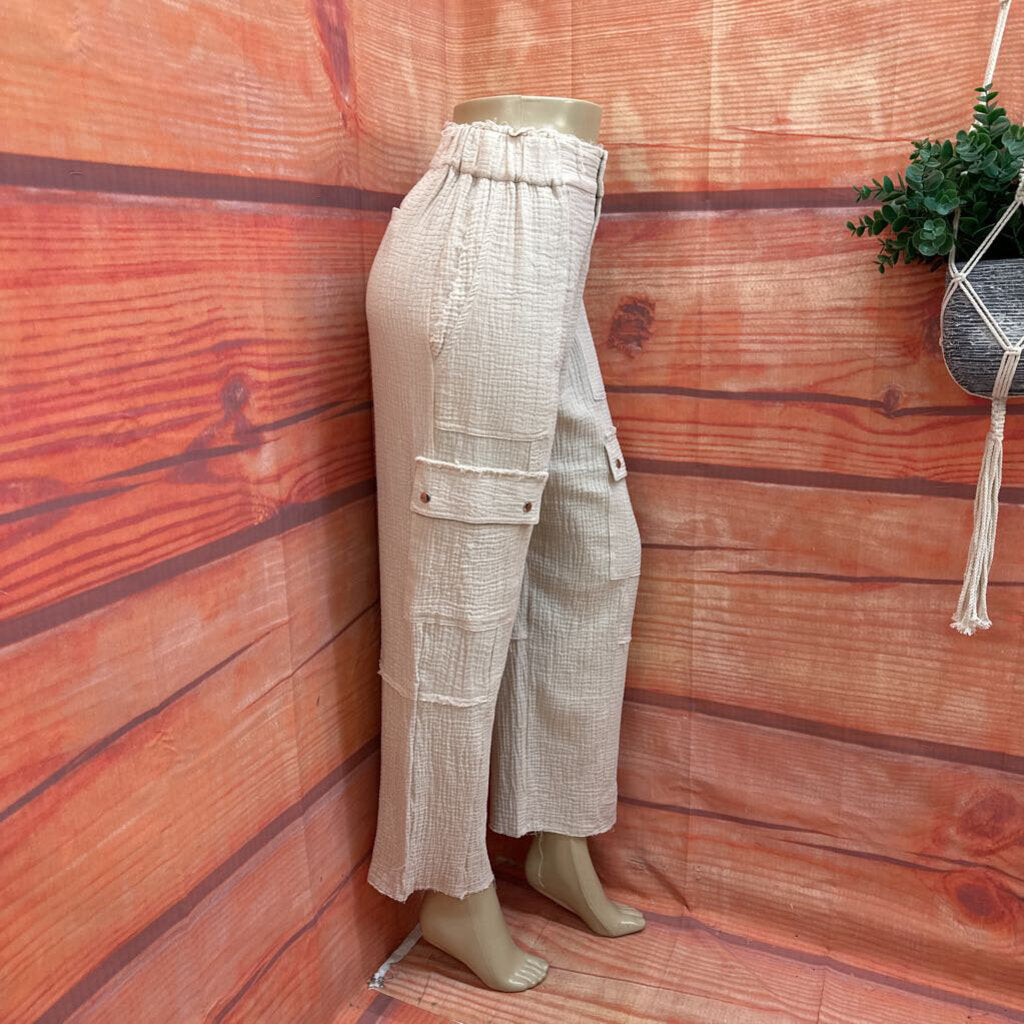 Joie Women's Cream Textured Trousers