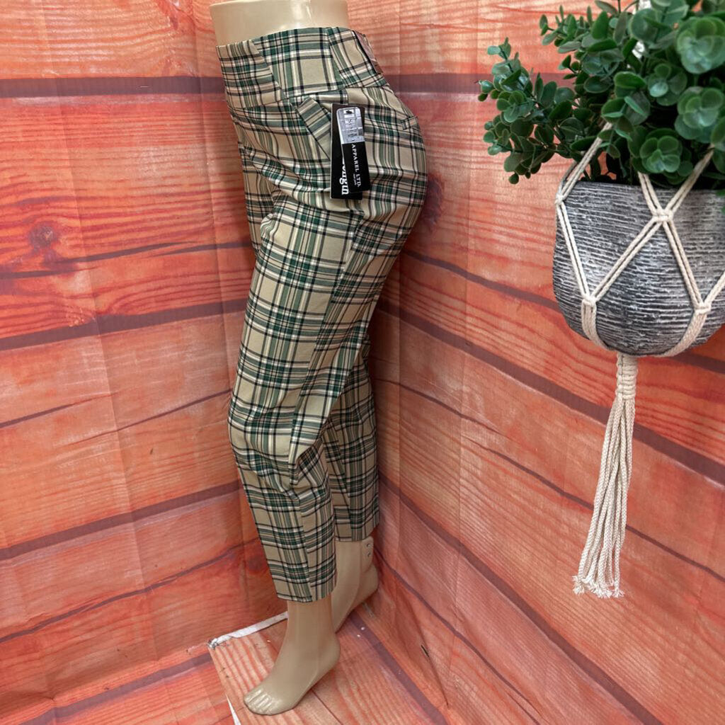 Soho Women's Ankle Length Plaid Pants