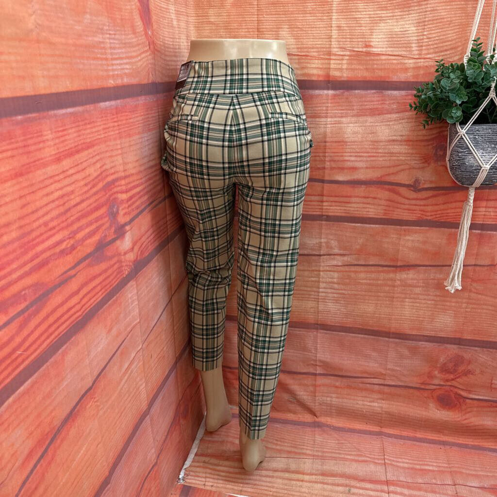 Soho Women's Ankle Length Plaid Pants