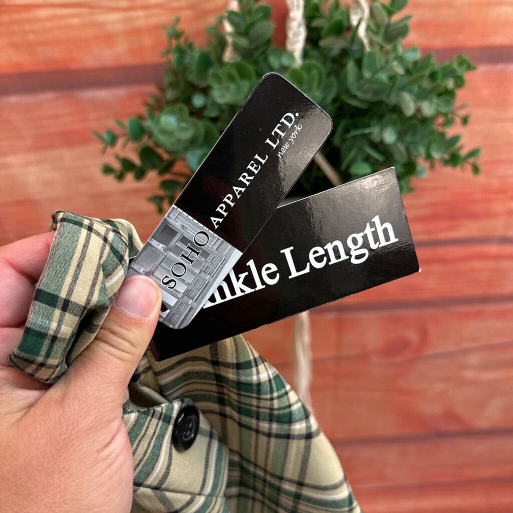 Soho Women's Ankle Length Plaid Pants