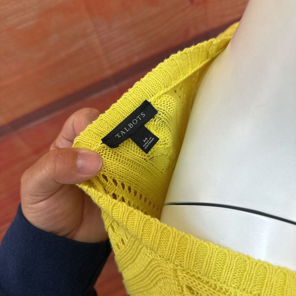 Talbots Women's Yellow Knitted Cardigan