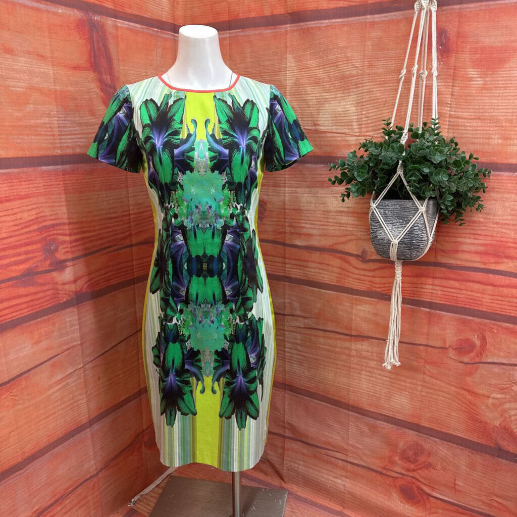 Eli Tahari Floral Print Shift Dress