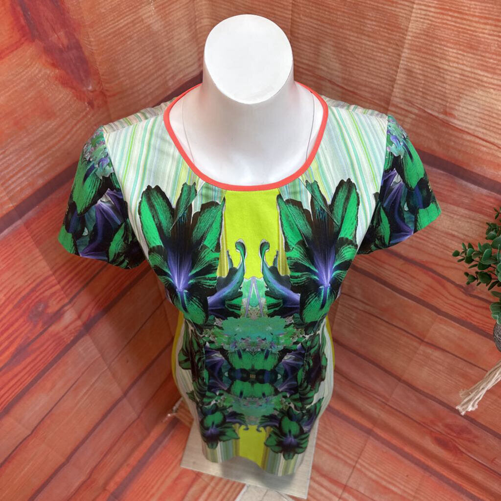 Eli Tahari Floral Print Shift Dress