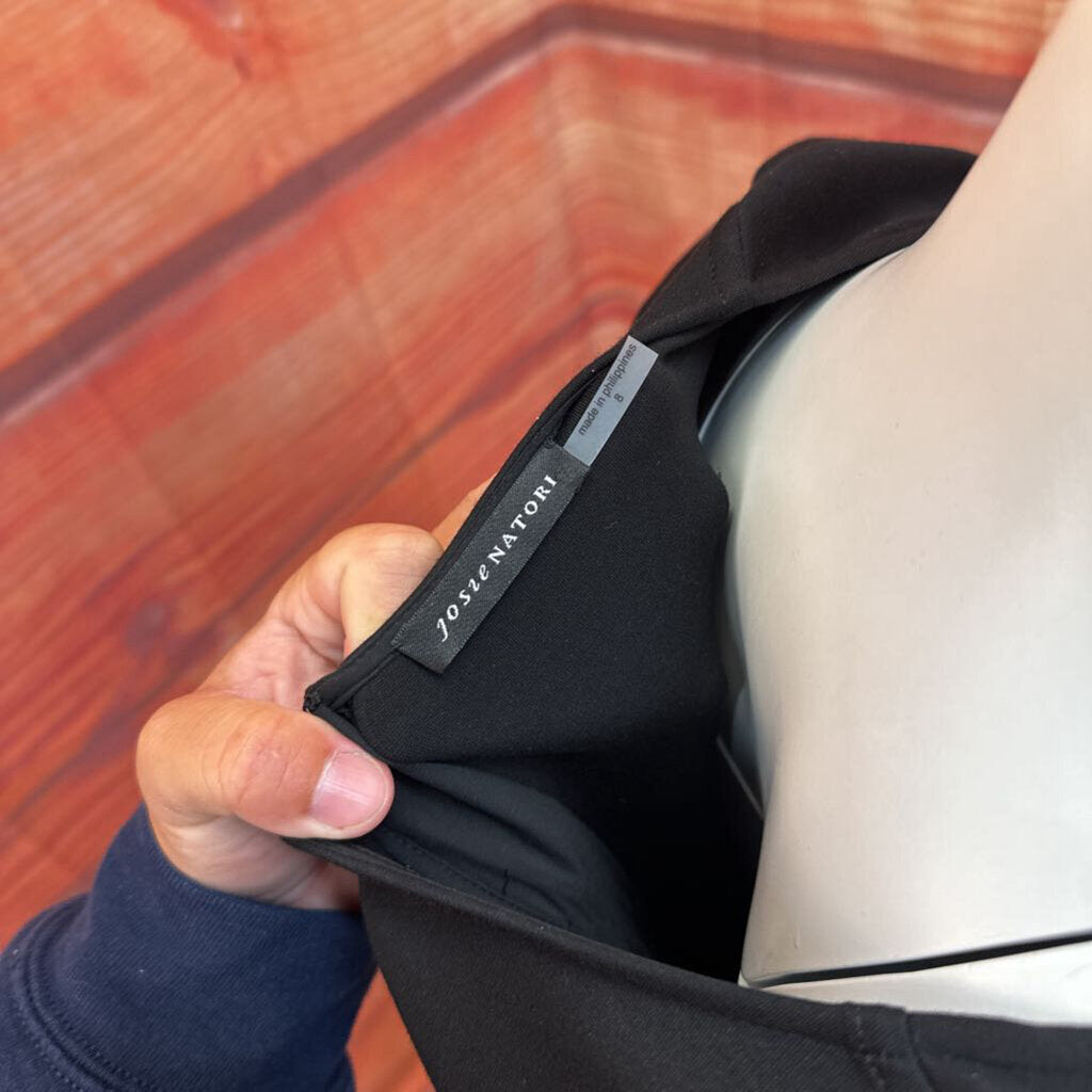 Josie Natori Black Dress with Pink Embellishments