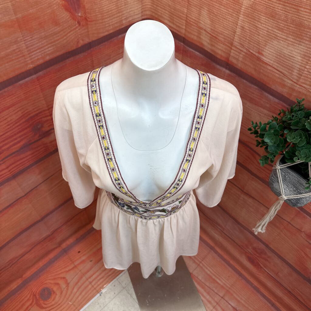 Lulus Embroidered V-Neck Dress