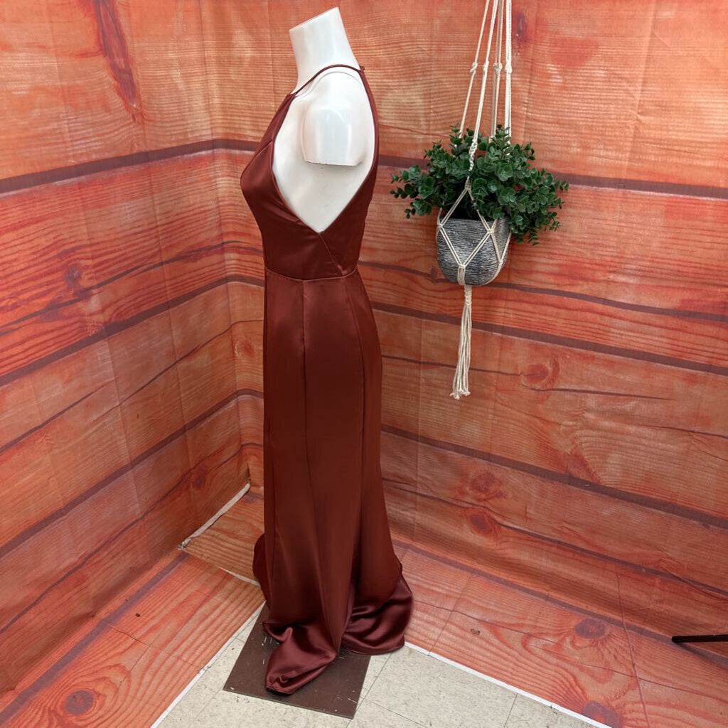 Amsale Burgundy Evening Dress