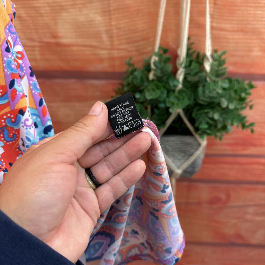 MSK Women's Large Colorful Floral Dress