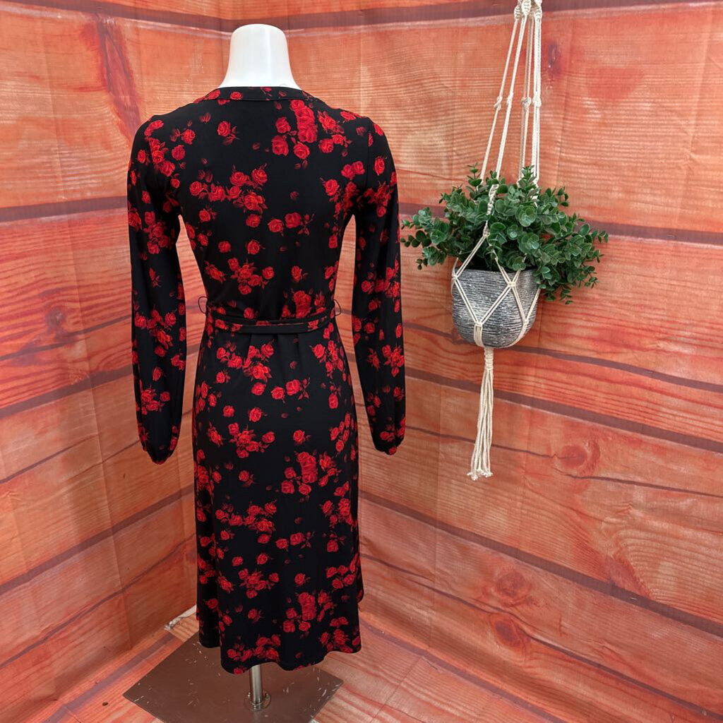 Michael Kors Floral Tie Neck Dress