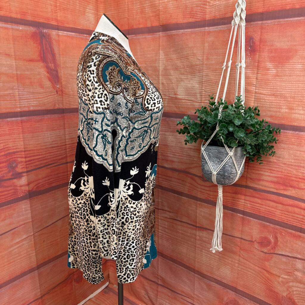 Chico's Women's Animal Print Cardigan