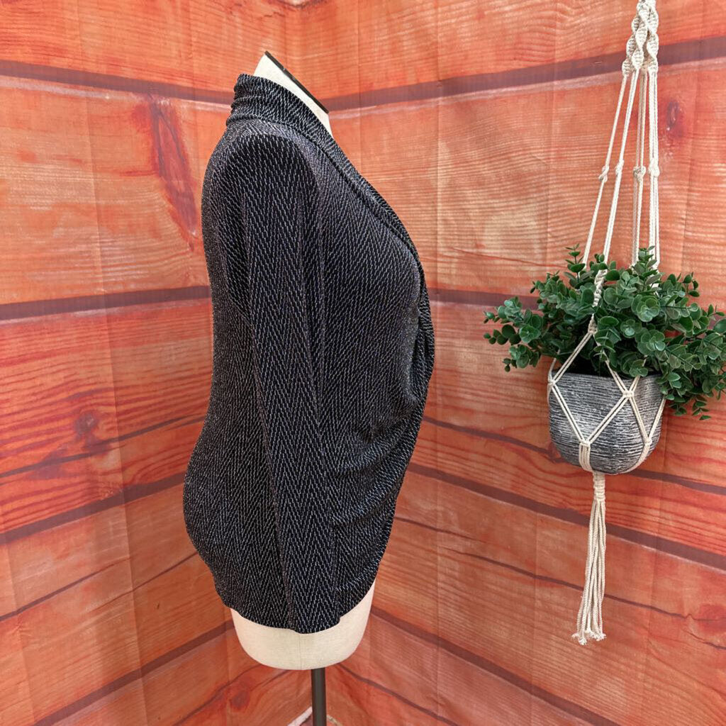 Chaus New York Women's Black Wrap Top