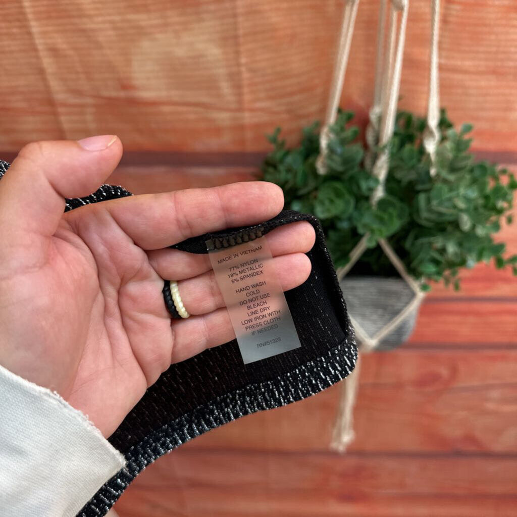 Chaus New York Women's Black Wrap Top