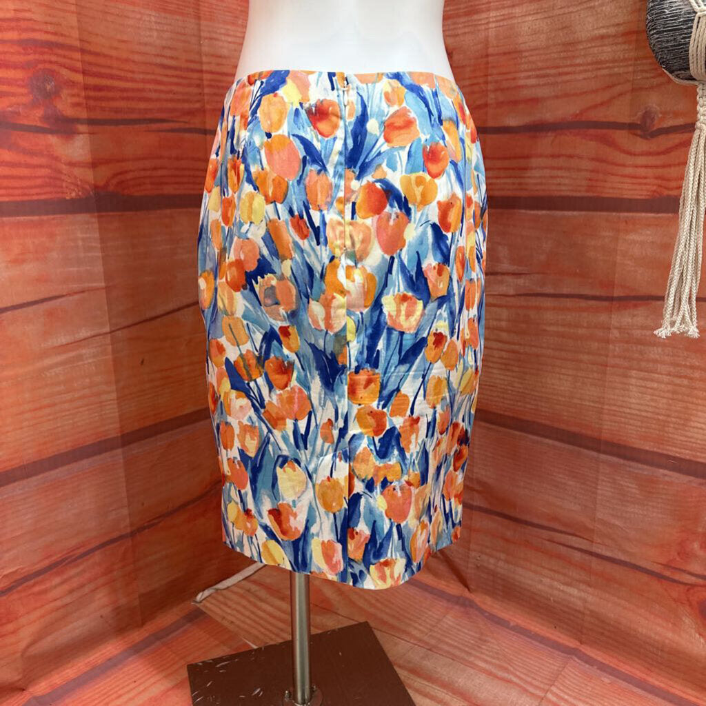 Talbots Floral Print Skirt